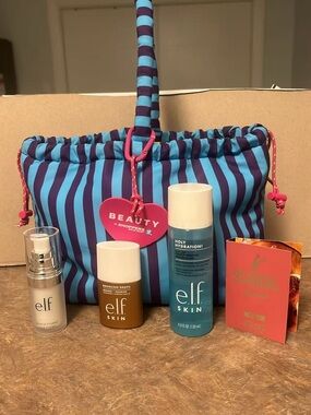 ELF Skin Set with Blue and Purple Striped Bag